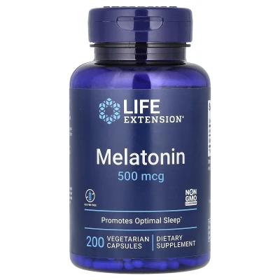 Life Extension - Melatonin | 500 mcg | 200 Vegetarian Capsules