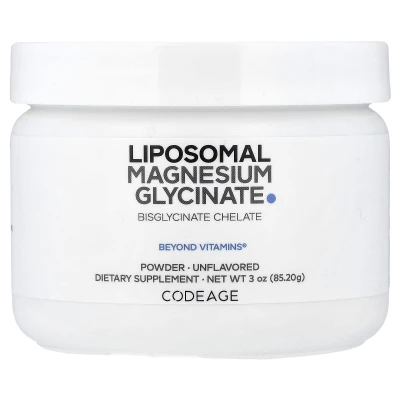 Codeage - Liposomal Magnesium Glycinate Powder | Unflavoured | 3 oz (85.2 g)