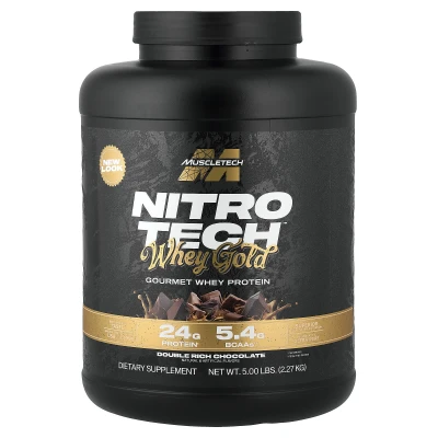 MuscleTech - Nitro-Tech® 100% Whey Gold | Double Rich Chocolate | 5 lbs (2.27 kg)