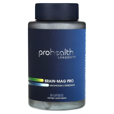 ProHealth Longevity - Brain-Mag Pro | Magnesium L-Threonate | 90 Capsules (48 mg per Capsule)