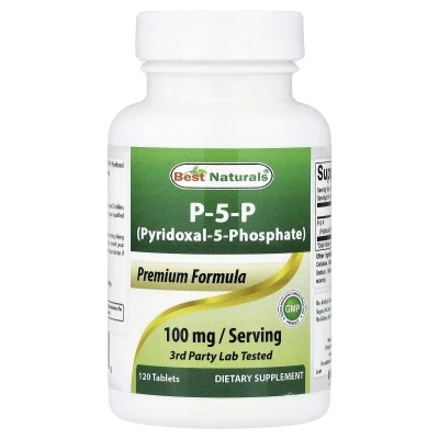 Best Naturals - P-5-P (Pyridoxal-5-Phosphate) | 120 Tablets (50 mg per Tablet)
