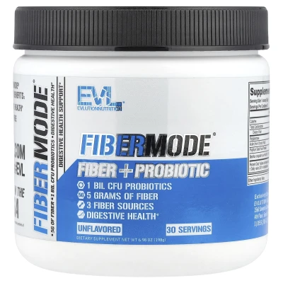 EVLution Nutrition - FibreMode® | Fibre + Probiotic | Unflavoured | 6.98 oz (198 g)