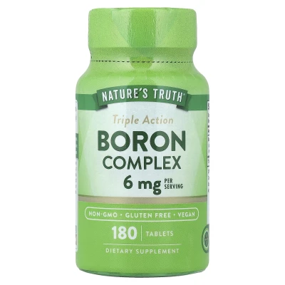 Nature's Truth - Boron Complex | Triple Action | 180 Tablets (3 mg Per tablet)