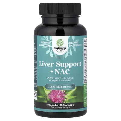 Nature's Craft - Liver Support + NAC with Milk Thistle Extract | 60 Capsules