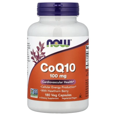 NOW Foods - CoQ10 With Hawthorn Berry | 180 Veg Capsules