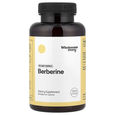 Wholesome Story - Berberine | 90 Vegetarian Capsules (500 mg per Capsule)