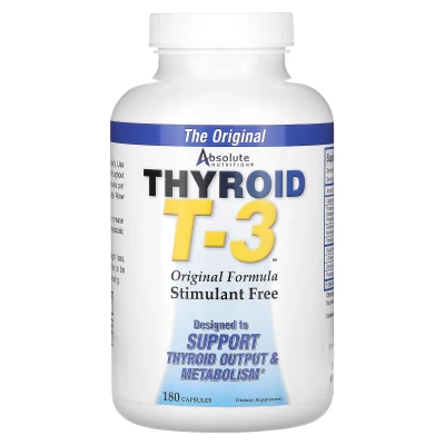 Absolute Nutrition - Thyroid T-3 | Original Formula | 180 Capsules