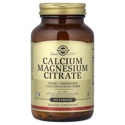 Solgar - Calcium Magnesium Citrate | 100 Tablets