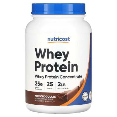 Nutricost - Whey Protein Concentrate | Milk Chocolate | 2 lb (907 g)