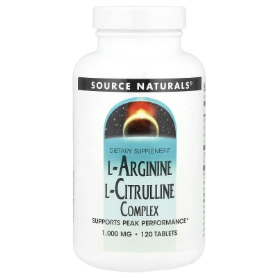 Source Naturals - L-Arginine L-Citrulline Complex | 120 Tablets