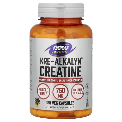 NOW Foods - Sports | Kre-Alkalyn® Creatine | 120 Veg Capsules (750 mg per Capsule)