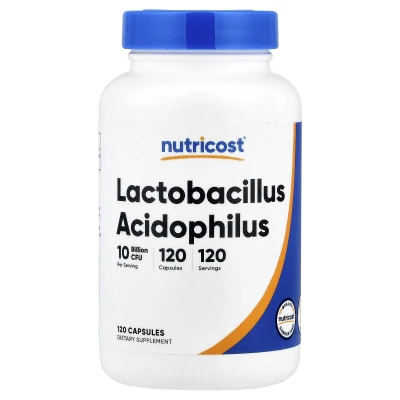 Nutricost - Lactobacillus Acidophilus | 50 mg (10 Billion CFU) | 120 Capsules