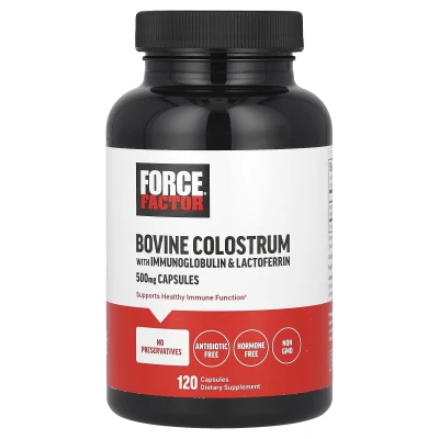Force Factor - Bovine Colostrum With Immunoglobulin & Lactoferrin | 500 mg | 120 Capsules