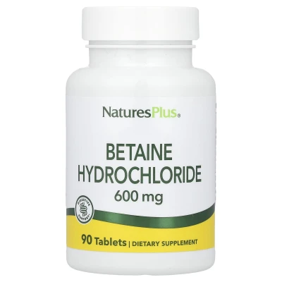NaturesPlus - Betaine Hydrochloride | 600 mg | 90 Tablets