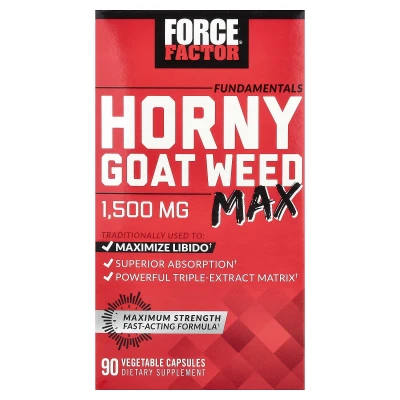 Force Factor - Fundamentals | Horny Goat Weed Max | 90 Vegetable Capsules