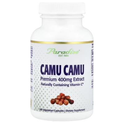 Paradise Herbs - Camu Camu Premium Extract | 400 mg | 180 Vegetarian Capsules