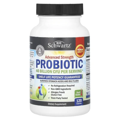 BioSchwartz - Advanced Strength Probiotic | 120 Capsules