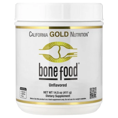 California Gold Nutrition - Bone Food with Collagen Peptides | Hyaluronic Acid | plus Vitamins & Minerals | 14.50 oz (411 g)