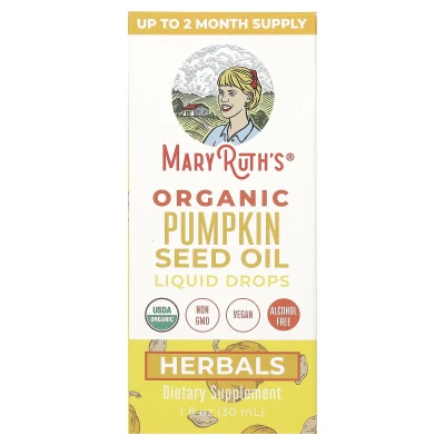 MaryRuth's - Organic Pumpkin Seed Oil Liquid Drops | Alcohol Free | 459 mg | 1 fl oz (30 ml)