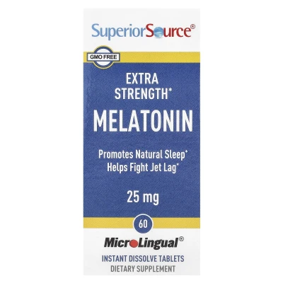 Superior Source - Melatonin | 25 mg | 60 MicroLingual® Instant Dissolve Tablets
