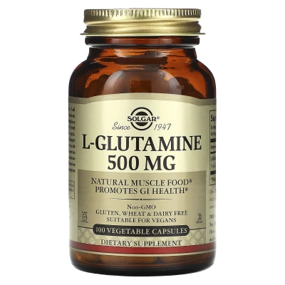 Solgar - L-Glutamine | 500 mg | 100 Vegetable Capsules