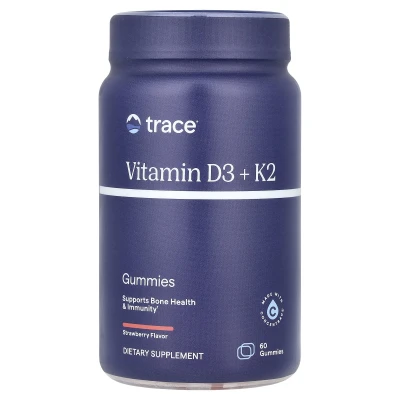 Trace - Vitamin D3 + K2 Gummies | Strawberry | 60 Gummies