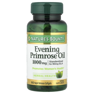 Nature's Bounty Evening Primrose Oil 1000mg Promote Women's Health 60 Rapid Release Softgels