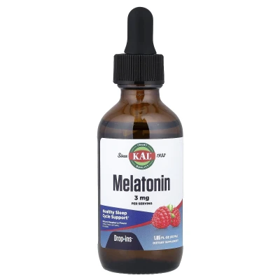 KAL - Melatonin | Natural Raspberry | 3 mg | 1.85 fl oz (55 ml)