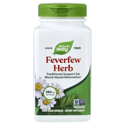 Nature's Way - Feverfew Herb | 380 mg | 180 Vegan Capsules