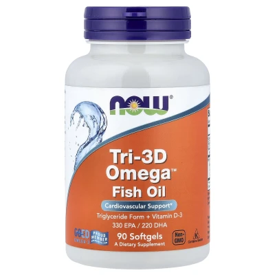NOW Foods - Tri-3D Omega™ Fish Oil | 90 Capsules