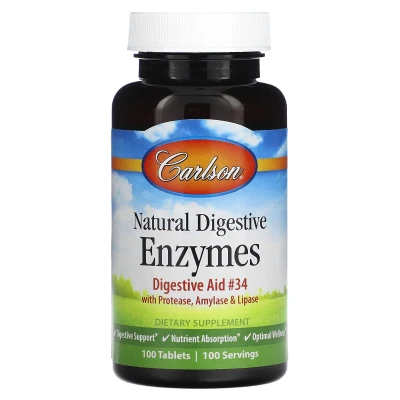 Carlson - Natural Digestive Enzymes | 100 Tablets