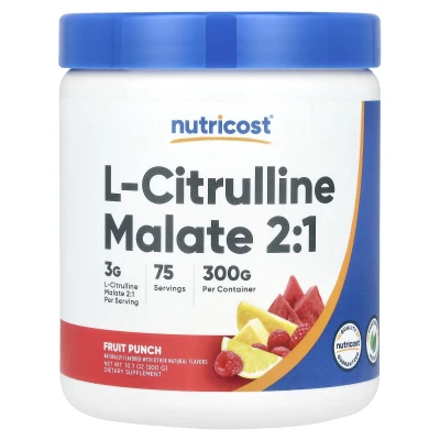 Nutricost - L-Citrulline Malate 2:1 | Fruit Punch | 10.7 oz (300 g)