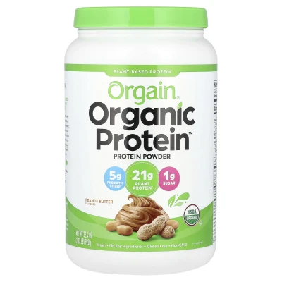 Orgain - Organic Protein Powder | Plant-Based | Peanut Butter | 2.03 lb (920 g)