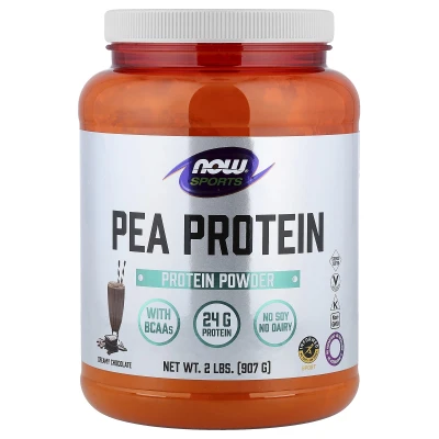 NOW Foods - Sports | Pea Protein Powder | Creamy Chocolate | 2 lbs (907 g)