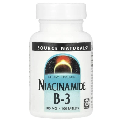 Source Naturals - Niacinamide B-3 | 100 mg | 100 Tablets