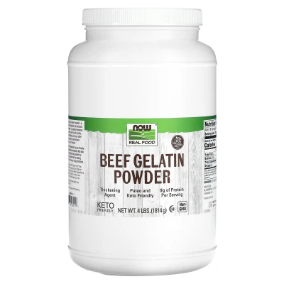 NOW Foods - Real Food | Beef Gelatin Powder | 4 lbs (1 | 814 g)