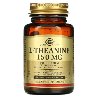 Solgar - L-Theanine | Free Form | 150 mg | 60 Vegetable Capsules
