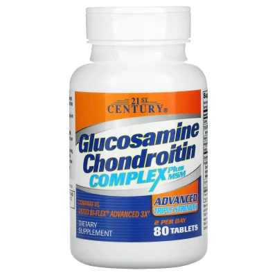 21st Century - Glucosamine Chondroitin Complex Plus MSM | Advanced Triple Strength | 80 Tablets