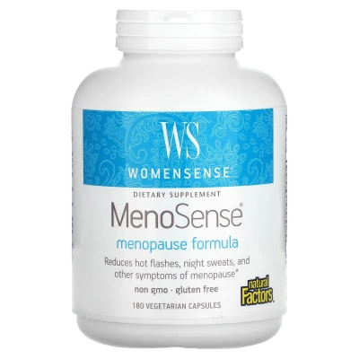 Natural Factors - WomenSense | MenoSense | Menopause Formula | 180 Vegetarian Capsules