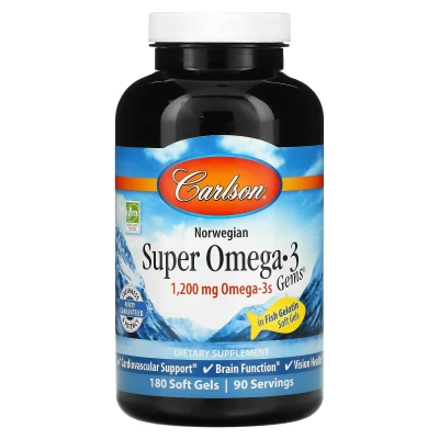 Carlson - Norwegian Super Omega-3 Gems® | 180 Soft Gels