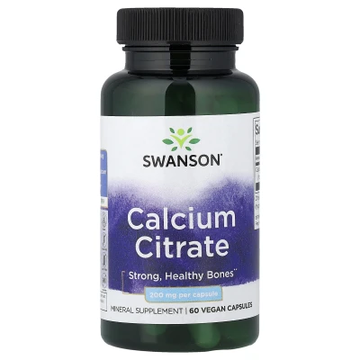 Swanson - Calcium Citrate | 200 mg | 60 Vegan Capsules