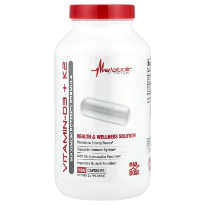 Metabolic Nutrition - Vitamin D3 + K2 | 180 Capsules