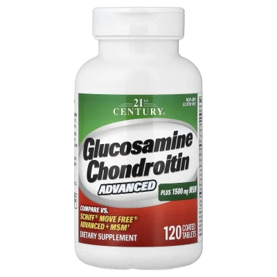 21st Century - Glucosamine Chondroitin Sulphate Advanced Plus MSM | 120 Coated Tablets