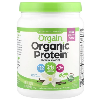 Orgain - Organic Protein™ Powder | Plant Based | Vanilla Bean | 1.02 lbs (462 g)