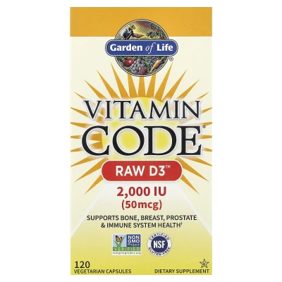 Garden of Life - Vitamin Code® | RAW D3™ | 120 Vegetarian Capsules