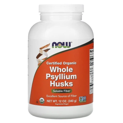 NOW Foods - Certified Organic Whole Psyllium Husks | 12 oz (340 g)