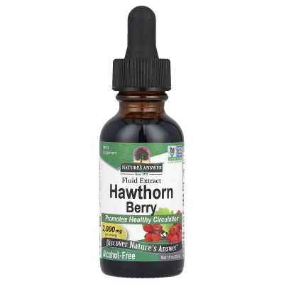 Nature's Answer - Hawthorn Berry | Fluid Extract | Alcohol-Free | 2000 mg | 1 fl oz (30 mL)