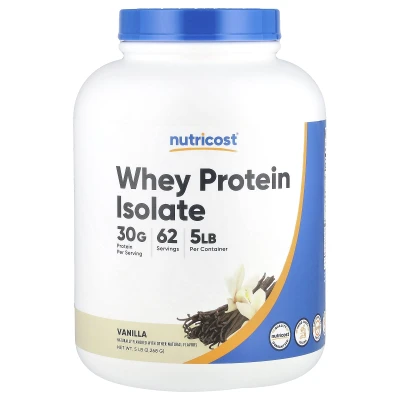 Nutricost - Whey Protein Isolate | Vanilla | 5 lbs (2268 g)