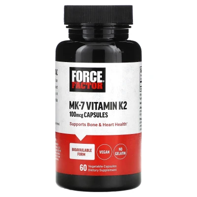 Force Factor - MK-7 Vitamin K2 | 100 mcg | 60 Vegetable Capsules