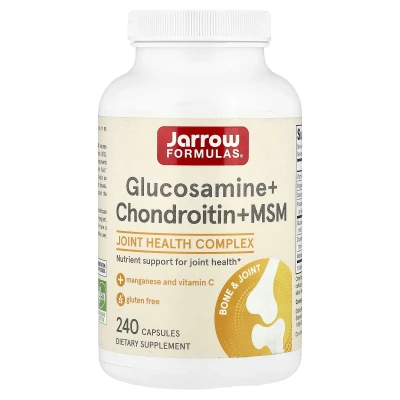 Jarrow Formulas - Glucosamine + Chondroitin + MSM | 240 Capsules